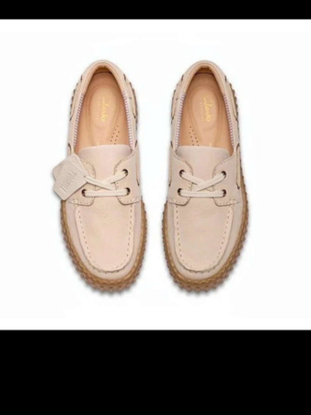 Clarks Godney Boat Cream Driving Moccasins